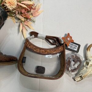 American Darling Clear and Brown Crossbody Bag